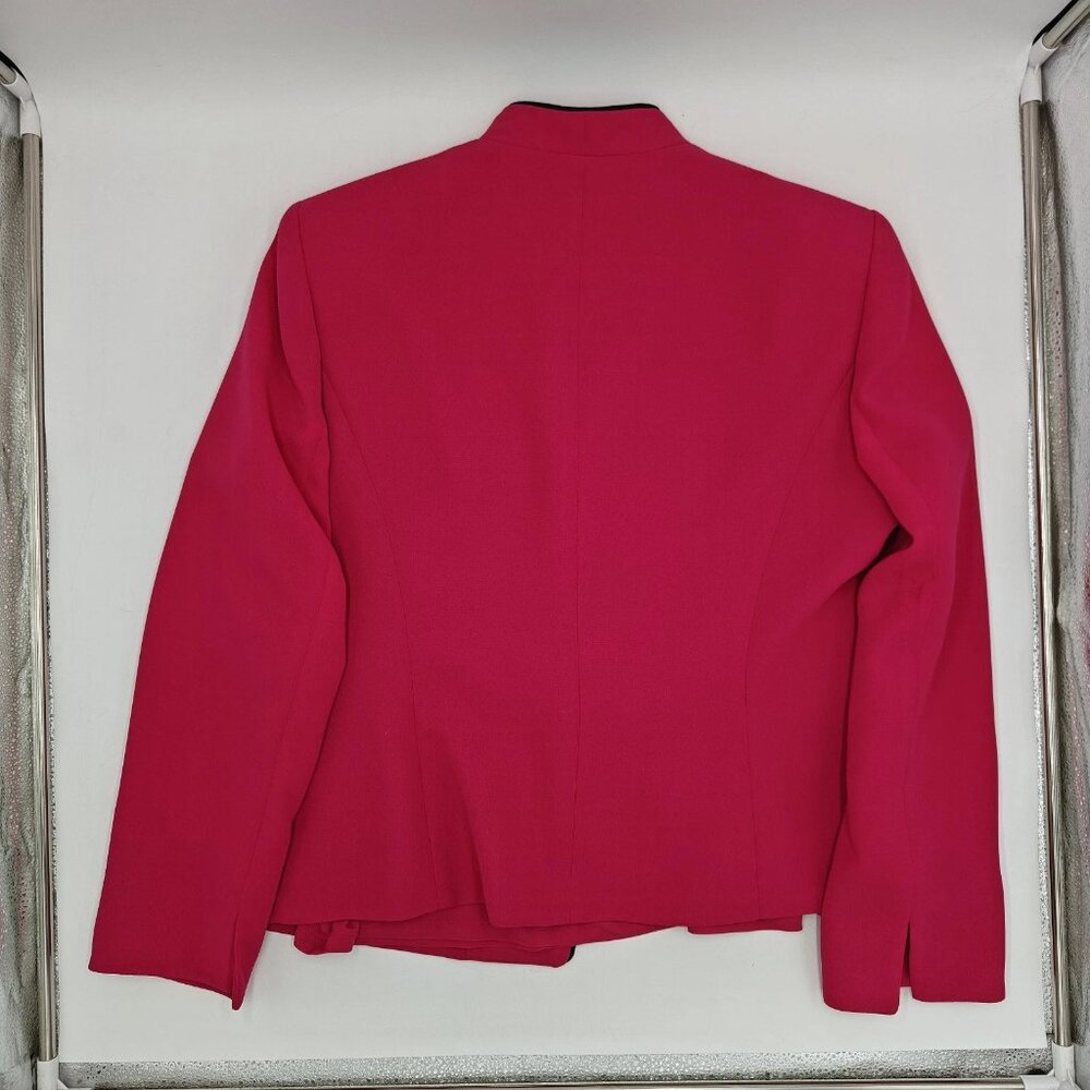 VTG Jones Studio Magenta 1 button blazer with matching blouse - EUC SZ 14 - Picture 8 of 12